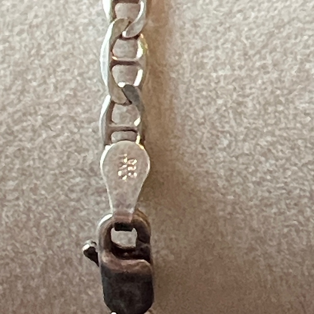 Vintage Sterling Silver Italy Mariner link bracelet 925 7.5”